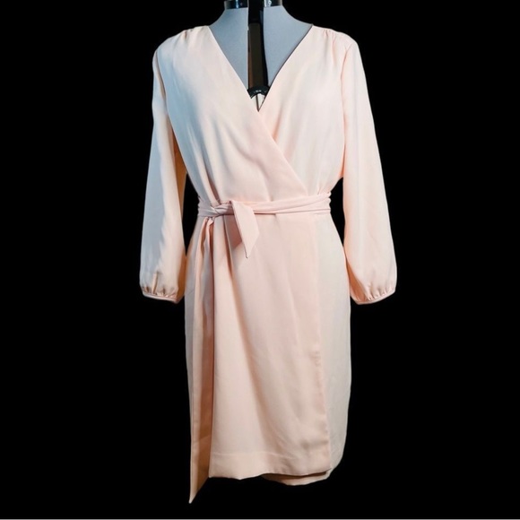 J. Crew Dresses & Skirts - J Crew Peach Pink Wrap Dress Size 20